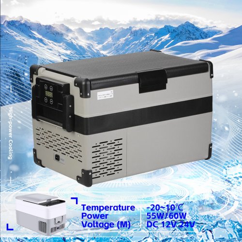 52L Car refrigerator DC12v 24v AC100v to 240v with adapter S52 Portable car fridge also can use at home