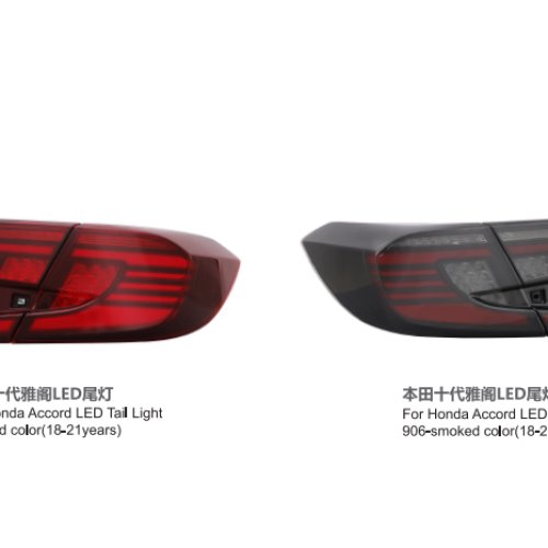 Auto Lamps For Honda Accord LED Taill Light906-red color(18-21years)