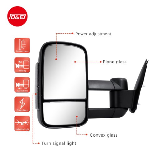  Wholesale Anti Fog Anti Water Rain Car Mirror Manual Black for 1984-2022 Landcruiser 70-79