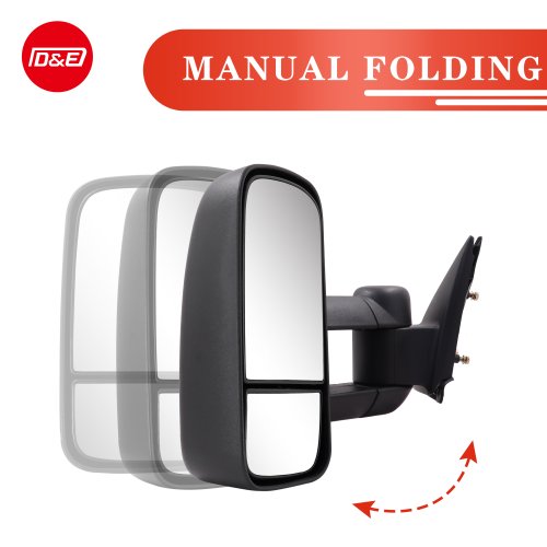 Factory direct sale manual black trailer mirror suit for Landcruiser 1984-2022