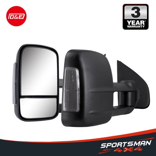 Electric Black Towing Mirrors Extendable all-aluminium bracket suit for Landcriuser 1990-1998