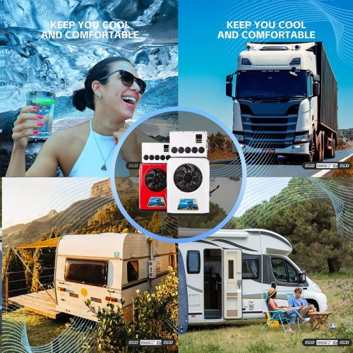 Split Type 12V 24V DC Battery Powered   Parking Air Conditioners for Truck Tralier RV